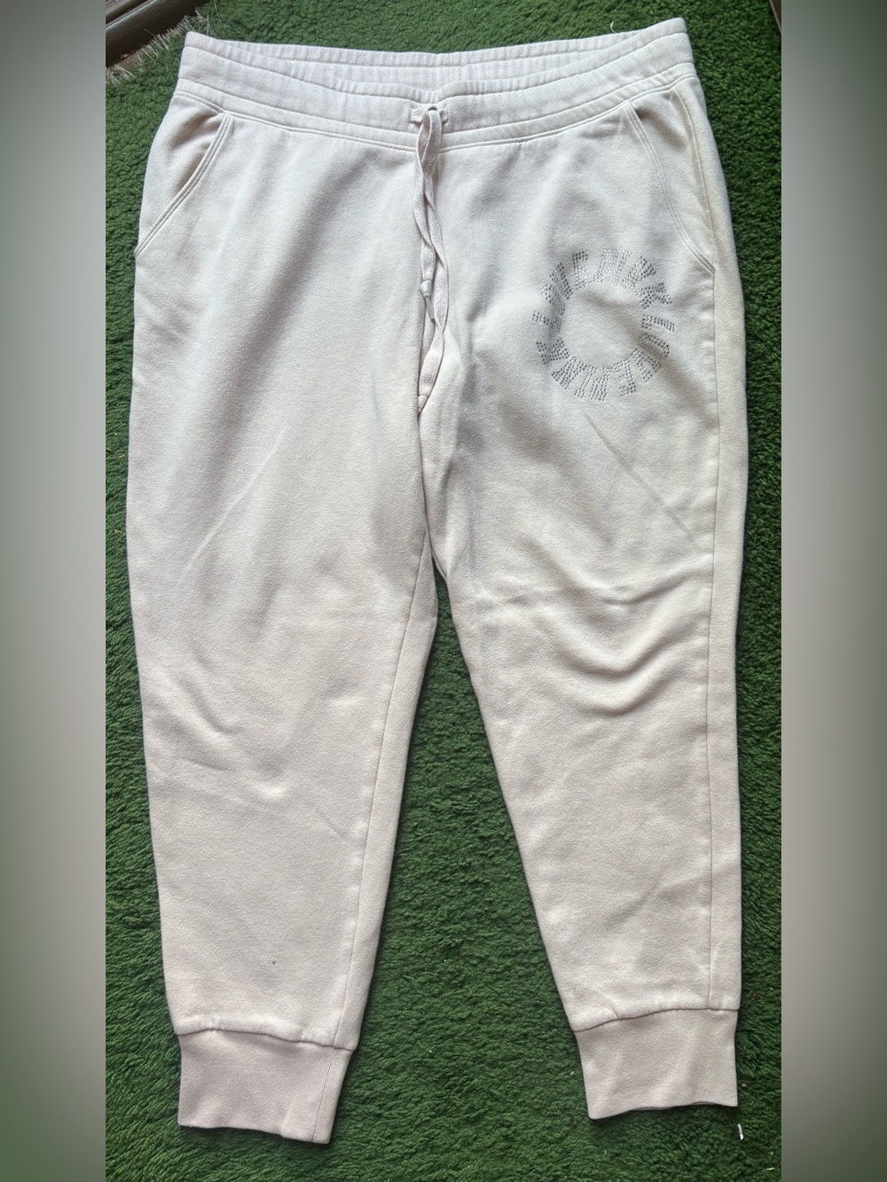 PINK Victoria's Secret Pale light Taupe Fleece Sweatpants